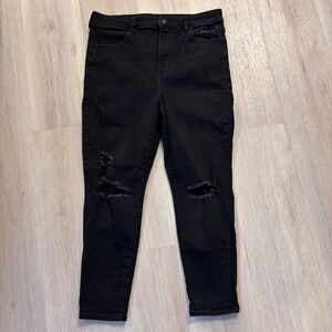 American Eagle crop skinny jeans black